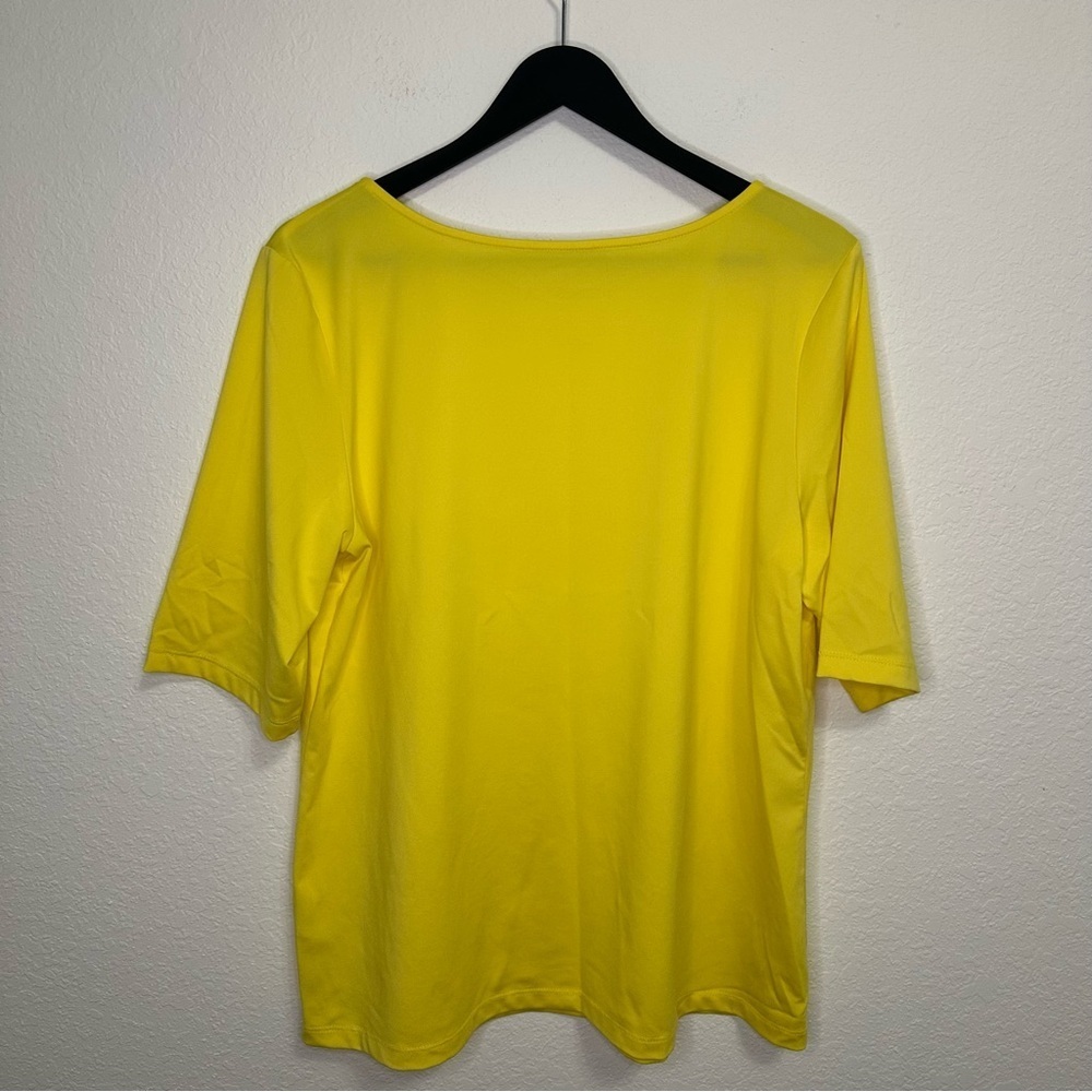 Susan Graver Weekend Essentials Yellow Tee – Size Large